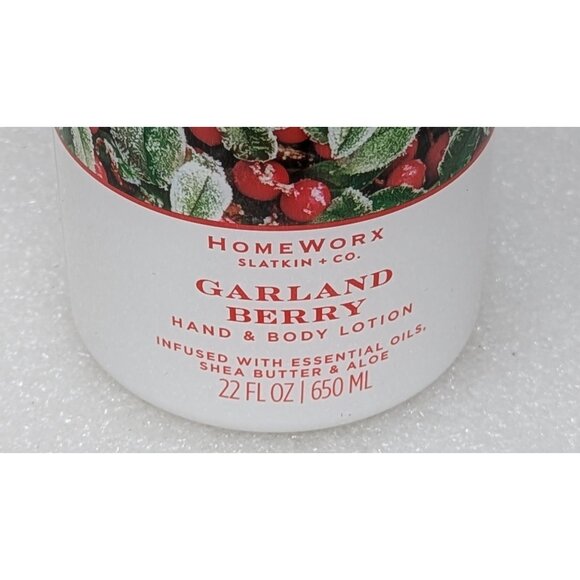 HomeWorx By Slatkin & Co. Garland Berry Hand & Body Lotion 22 Oz Essential Oils - Picture 3 of 3